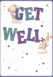 With its lighthearted charm and tender optimism, this get well card radiates the welcoming, homely feel that makes Bounds Green unique. Two lovable characters-a fluffy teddy and a spirited puppy-spring from the illustration, their friendly faces and playful gestures bringing vibrancy and joy. The oversized 'Get Well' is coloured in rich indigos and aquas, standing boldly against a smooth, cream-toned background that softly glows, reminiscent of morning sun on Durnsford Road. Scattered throughout are sparkling star motifs in cool blues and purples, lending the card an aura of hope and renewal. The brushwork evokes the comforting textures of fur, so realistic one can almost feel the embrace. Thoughtfully composed, this design captures the spirit of care and community woven into every bouquet arranged by a conscientious Bounds Green florist. Ideal for supporting loved ones on the mend, this heartfelt card-whether sent alone or with fresh flowers-delivers genuine wishes for healing and warmth right across the local area.